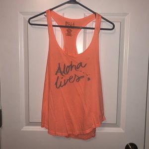 Women’s small billabong tank — orange